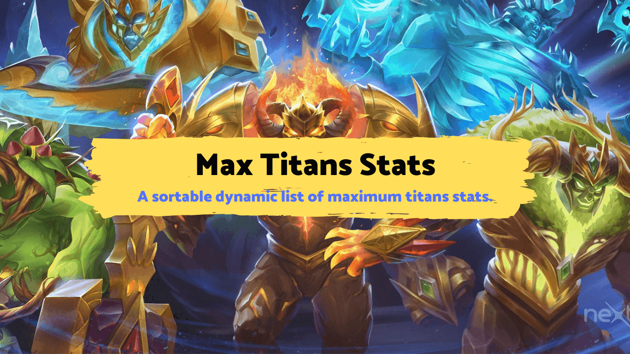 Max Titans Stats - Hero Wars Alliance
