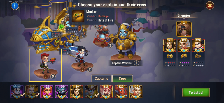 Mortar gun for Captain Whiskur